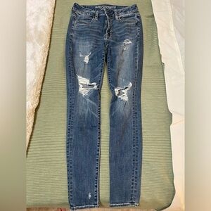 American Eagle distressed skinny jeans